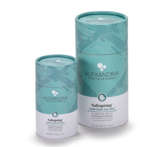 Alexandria Professional Saltspring- Dead Sea Salts. Two containers 4oz and 24 oz